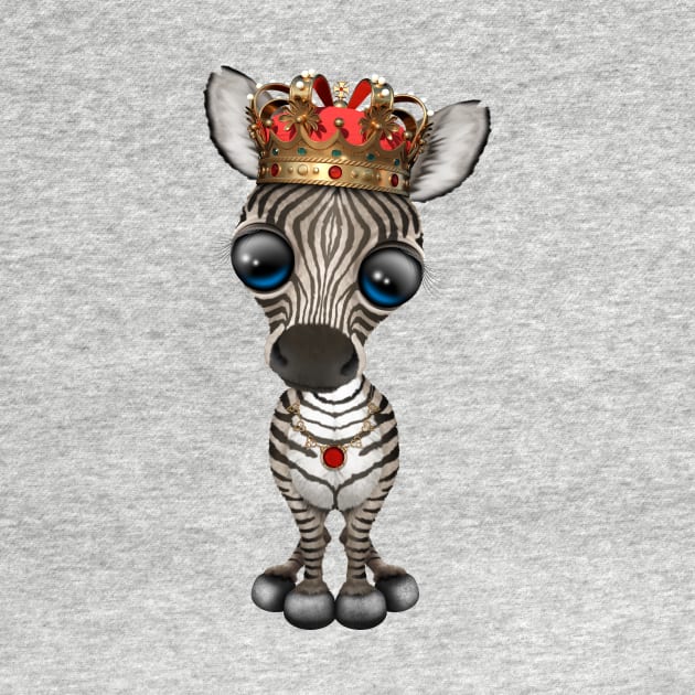 Cute Baby Zebra Wearing Crown by jeffbartels